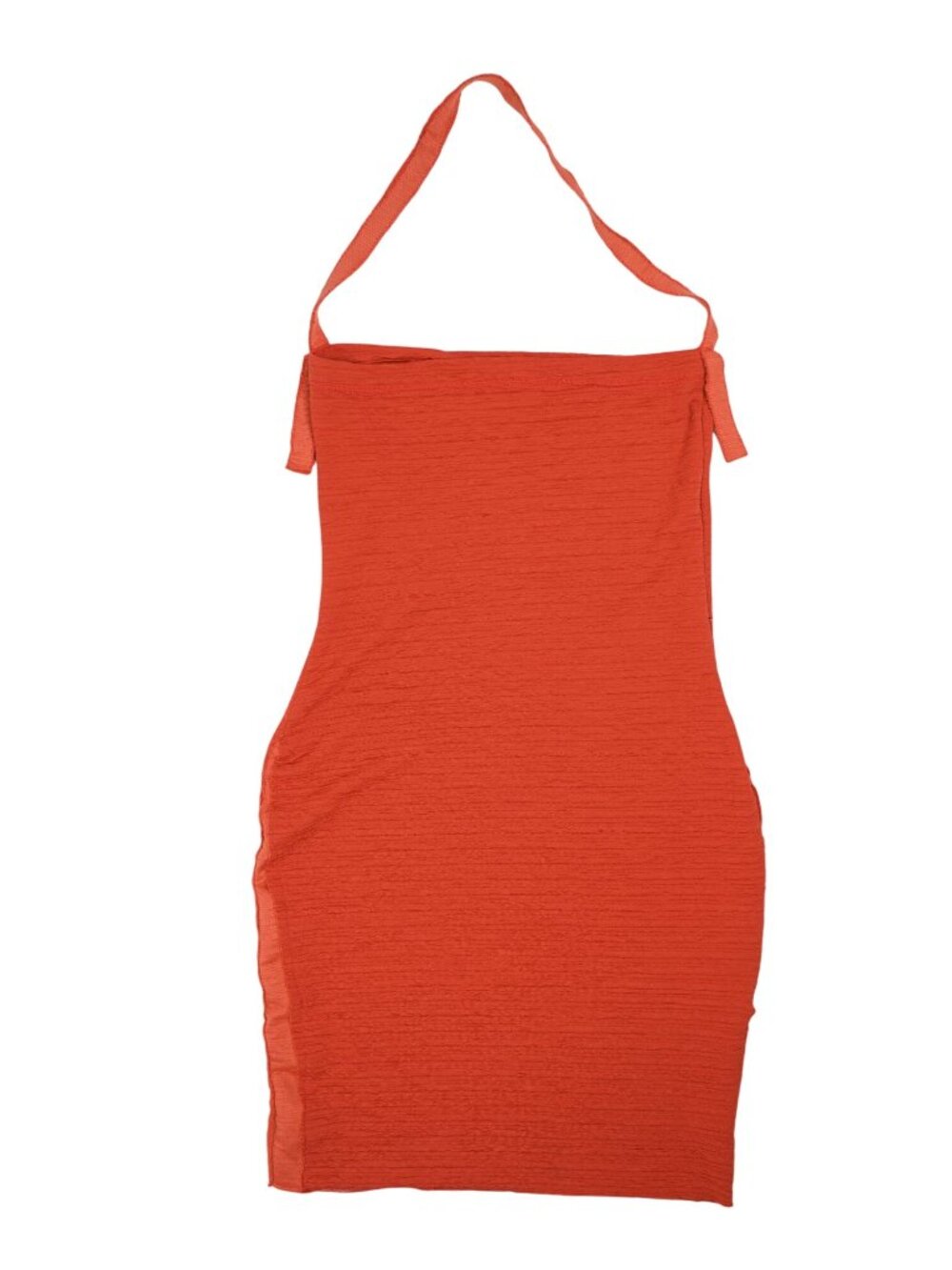 LoudBrandStudios Halter Mini Dress in Orange